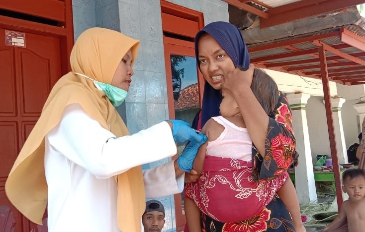 PKM Legung Timur Gencarkan ORI Campak, Capaian Masih di Angka 62%
