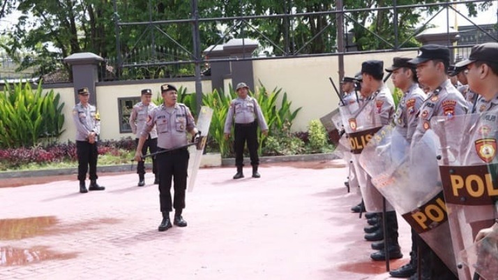 83 Personel Polres Sumenep Gelar Latihan Dalmas, Perkuat Kesiapsiagaan Jaga Kondusivitas