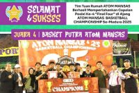 Tim Basket Putra MAN Sumenep Pertahankan Tradisi “Final Four” di Ajang Atom Mansas Basketball Championship 2025