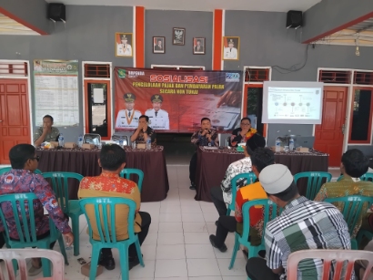 Transparan dan Modern, Bapenda Sumenep Gencarkan Sosialisasi Pajak Non Tunai di Desa Pagar Batu, Kamis (25/09/2025)