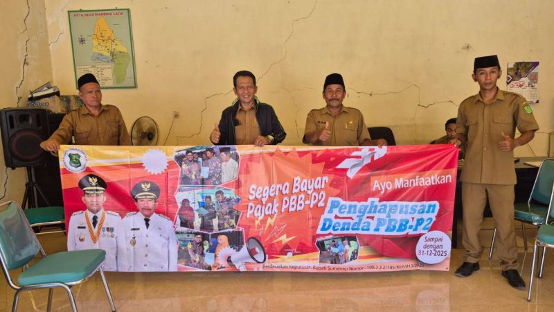 Bapenda Sumenep Bagikan Spanduk Denda Dihapus, Edukasi Warga Bayar Pajak Door to Door