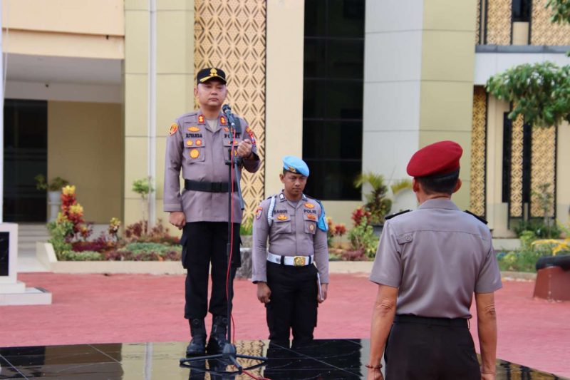 Kapolres Sumenep AKBP Rivanda SIK saat Pimpin Upacara Kenaikan Pangkat Periode 1 Oktober 2025, Senin (29/09/2025) 