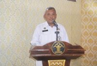 Kepala Rutan Kelas IIB Sumenep Heri Sutriadi Saat Memberikan Sambutan di Acara tasyakuran khusus bagi para Calon Pegawai Negeri Sipil (CPNS) angkatan 2024