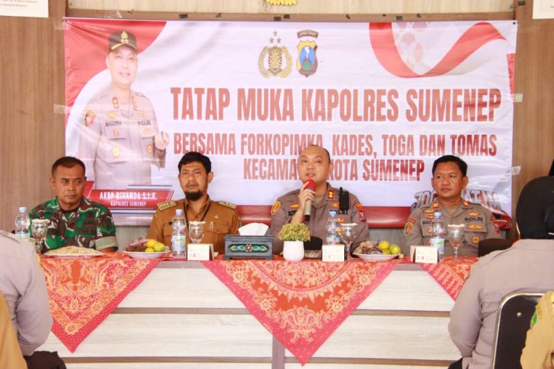 Tatap Muka di Kecamatan Kota, Kapolres Sumenep Tegaskan Pentingnya Sinergi Jaga Kamtibmas