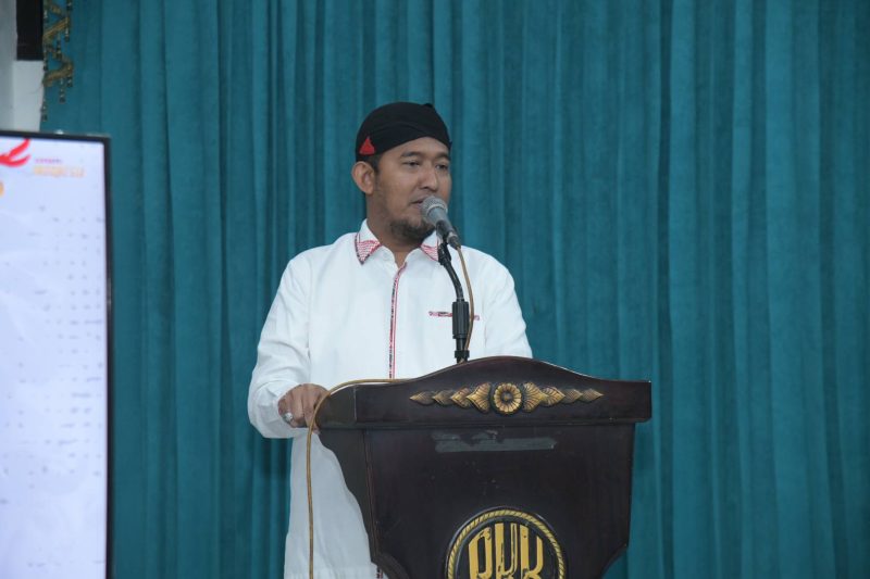 Bupati Sumenep Achmad Fauzi Wongsojudo Saat Membuka terselenggaranya Esports Madura Championship 2025,