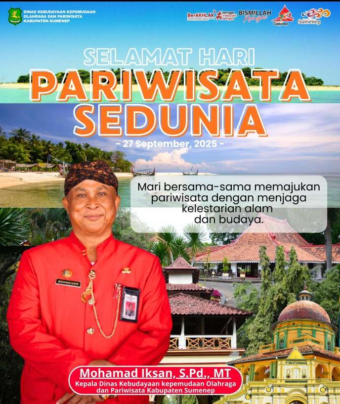 Kepala Disbudporapar Kabupaten Sumenep, H. Moh. Iksan, S.Pd., MT,