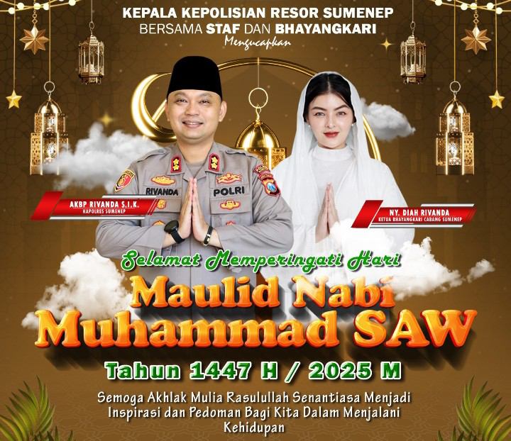 Kapolres Sumenep Ajak Masyarakat Meneladani Akhlak Nabi Muhammad SAW di Momentum Maulid 1447 H