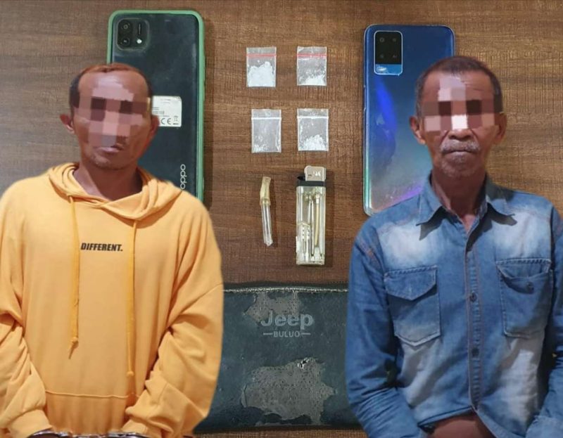 Tersangka Kasus Sabu dan Barang Bukti Yang Berhasil Diamankan Satresnarkoba Polres Sumenep