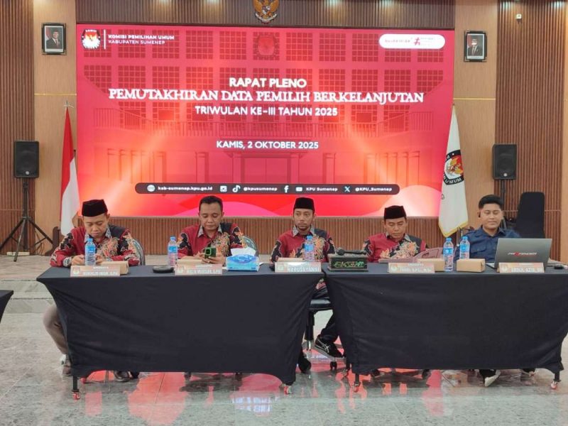 KPU Sumenep Gelar Pleno Pemutahiran Data Pemilih Berkelanjutan Triwulan III