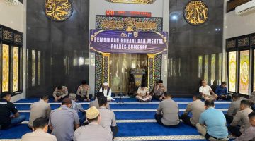 Perkuat Spirit dan Integritas, Polres Sumenep Gelar Binrohtal Rutin di Masjid Walisongo