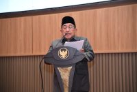 KH. Imam Hasyim dalam penyampaiannya di hadapan forum resmi pembahasan laporan keuangan daerah di Kantor DPRD Sumenep, Selasa (21/10/2025)