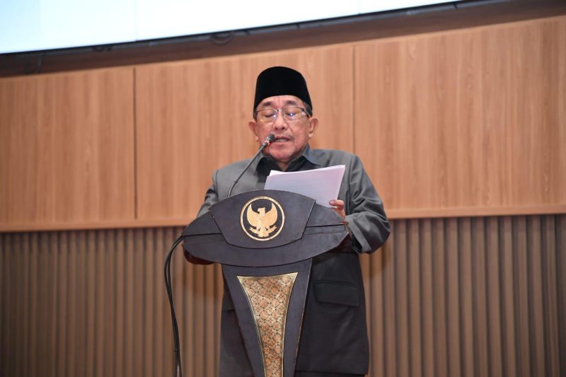 KH. Imam Hasyim dalam penyampaiannya di hadapan forum resmi pembahasan laporan keuangan daerah di Kantor DPRD Sumenep, Selasa (21/10/2025)