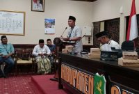Kepala Bapenda Sumenep Faruk Hanafi Saat Memberikan Sambutan dan Membuka Resmi Acara Capasity Building Untuk Puskesmas Kabupaten Sumenep di Ruang Rapat Graha Arya Wiraraja Kantor Pemkab Sumenep, Kamis (23/10/2025)