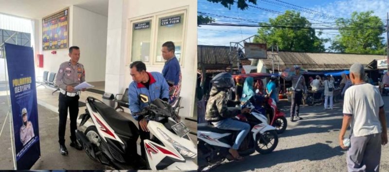 Polisi Hadir di Tengah Warga: Satlantas Polres Sumenep Gencarkan Pelayanan dan Patroli Humanis di Dua Titik Padat