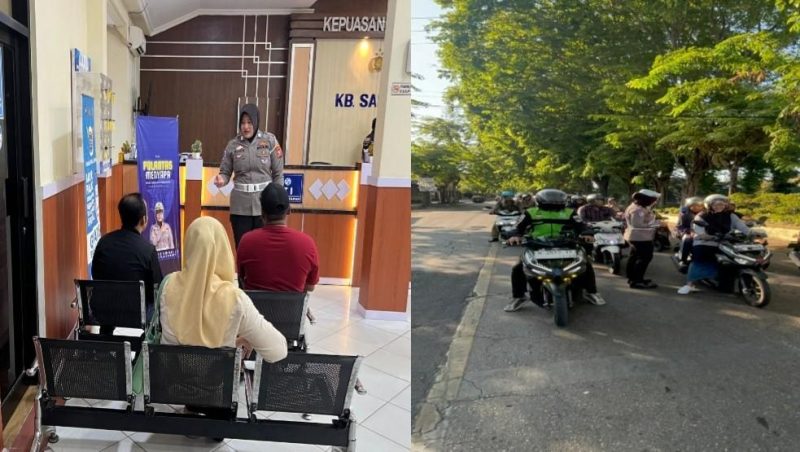 Satlantas Polres Sumenep Gencarkan Edukasi Tertib Lalu Lintas dan Pelayanan Humanis di KB Samsat