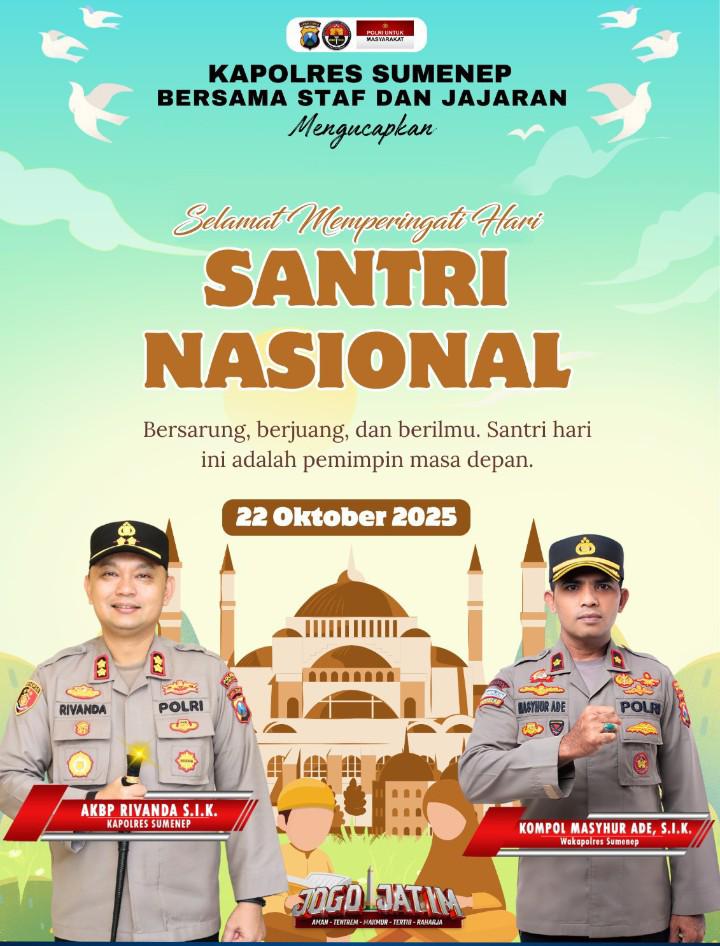 Peringati Hari Santri Nasional 2025, Polres Sumenep Serukan Santri Terus Berjuang dan Berilmu