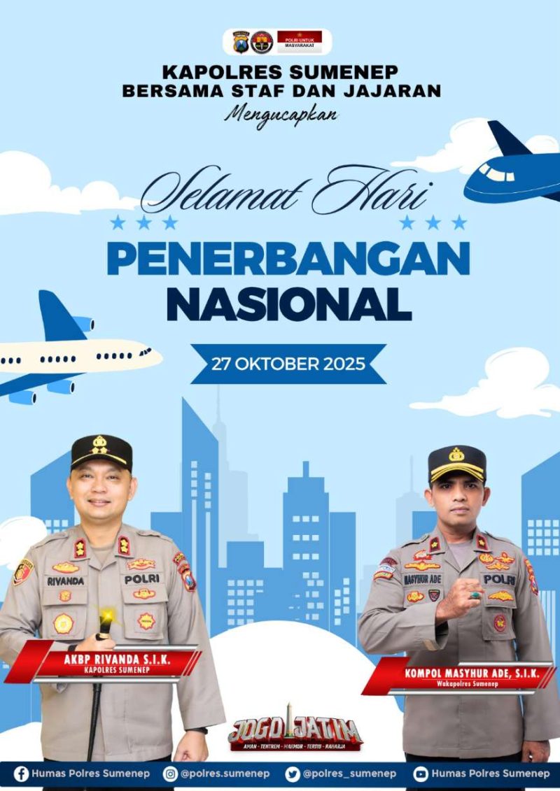 Momentum Hari Penerbangan, Polres Sumenep Tegaskan Komitmen Pelayanan Presisi