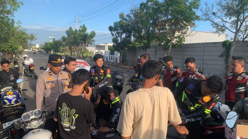 KRYD Polres Sumenep Amankan 42 R2 Untuk Balap Liar Di Lingkar Barat Desa Babbalan