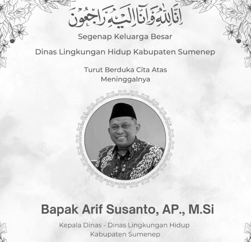Pamflet Almarhum Kepala Dinas Lingkungan Hidup. Kabupaten Sumenep, Arif Susanto Yang Tersebar Di Beberapa Grup Whatsapp Pada Senin (17/11/2025) 