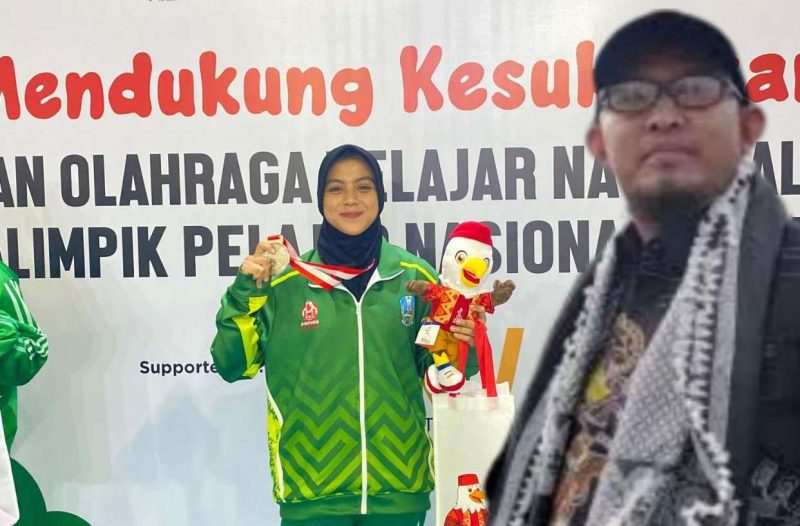 Bupati Sumenep Achmad Fauzi Wongsojudo dan Atlet Pelajar Peraih Medali Perak di Ajang POPNAS XVIII Jakarta