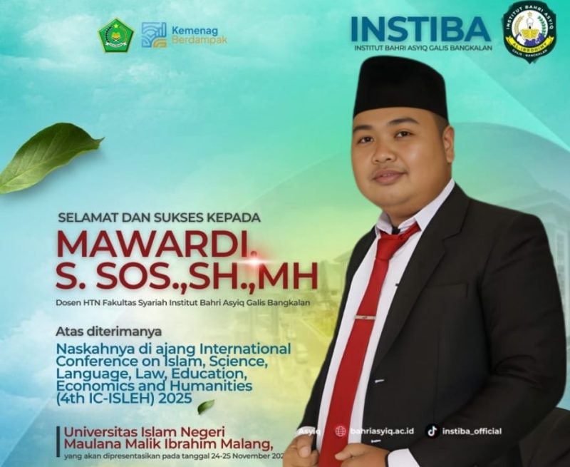 Putra Pulau Giliyang Sumenep, Madura Mawardi, S.Sos, SH, MH yang juga Dosen Fakultas Syariah Institut Bahri Asyiq Galis, Bangkalan