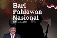 Pamflet Kepala Bakesbangpol Kabupaten Sumenep Drs Ach. Dzulkarnain, MH di Hari Pahlawan Nasional 2025 