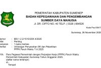 Surat Undangan BPKSDM Terkait Pelantikan PPPK Paruh Waktu Kabupaten Sumenep 