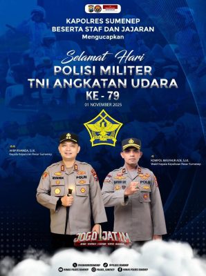 Hari Polisi Militer TNI AU ke-79: Kapolres Sumenep Tegaskan Soliditas TNI–Polri Tak Tergoyahkan