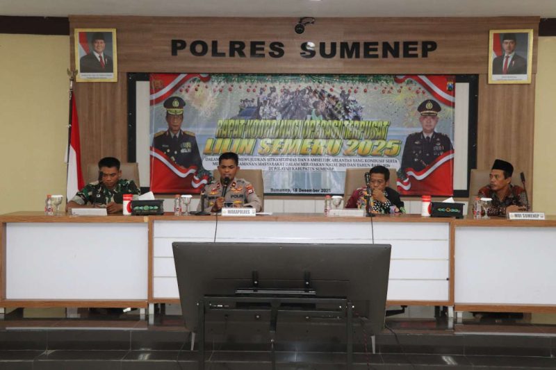 Wakapolres Sumenep Pimpin Latihan Pra Operasi Lilin Semeru, Pastikan Natal dan Tahun Baru Aman