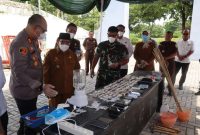 Kapolres Sumenep Hadiri Pemusnahan Barang Bukti Inkracht di Kejari