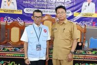 Foto Bersama Penyuluh KPK RI Badrul dan Ketua KKKS SD Kecamatan Kota Mazani, Spd 