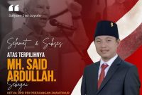 Pamflet Ucapan Selamat Dan Sukses dari Ketua Fraksi PDIP DPRD Kabupaten Sumenep H. Hosnan Abrari kepada MH. Said Abdullah Sebagai Ketua DPD PDIP Jatim 2025-2030