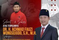 Ketua Fraksi PDI Perjuangan DPRD Kabupaten Sumenep, H. Hosnan Abrari, SIP, MAP, menyampaikan ucapan selamat dan sukses atas terpilihnya Dr. H. Achmad Fauzi Wongsojudo, SH, MH sebagai Ketua DPC PDI Perjuangan Kabupaten Sumenep periode 2025–2030
