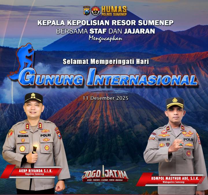 Hari Gunung Internasional, Polres Sumenep Serukan Gerakan Jaga Alam untuk Masa Depan