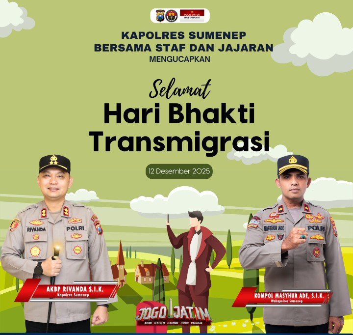 Polres Sumenep Serukan Transmigrasi Aman, Humanis dan Berkelanjutan di Momen Hari Bhakti Transmigrasi 2025