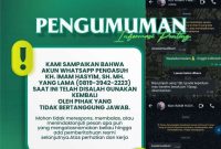Pamflet Resmi Dikeluarkan Protokol dan Humas Pondok Pesantren At-Taufiqiyah,