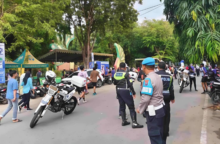 Polres Sumenep Kawal Ketat Aslah Fit Run 2026, Ribuan Peserta Berlari Aman dan Tertib