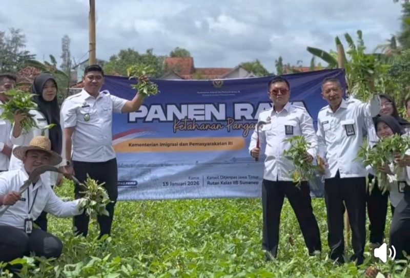 Rutan Kelas IIB Sumenep Panen Raya Lele dan Kangkung, Bukti Nyata Dukungan Ketahanan Pangan Nasional