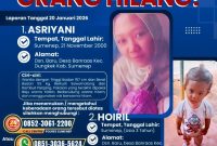 Pamflet Berita Kehilangan Yang Dirilis Humas Polres Sumenep 