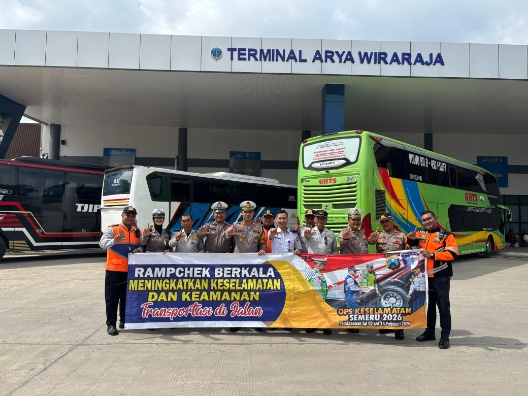 Dukung Operasi Keselamatan Semeru 2026, Satlantas Polres Sumenep Ramp Check Angkutan Umum Jelang Mudik Lebaran