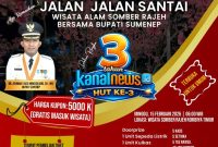Rayakan HUT ke-3, KanalNews.id Gelar Jalan Santai Bersama Bupati Sumenep di Wisata Sombher Rajeh