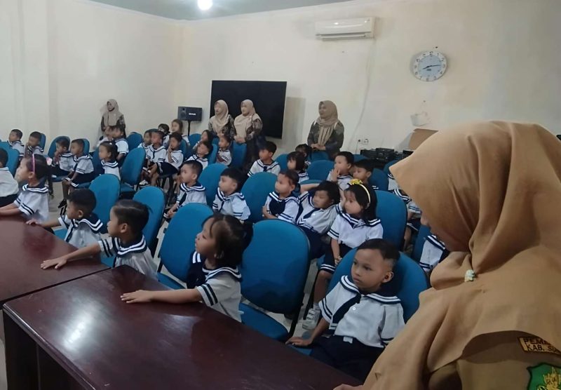 Diskan Sumenep Gencarkan Gemarikan, Anak TK Palapa Pamolokan Antusias Ikuti Sosialisasi, Selasa (10/02/2026)