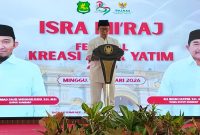Pj Sekretaris Daerah Kabupaten Sumenep, R. Syahwan Efendi di Acara Peringatan Isra Miraj Di Pendopo Agung Keraton Sumenep, Minggu (15/02/2026)