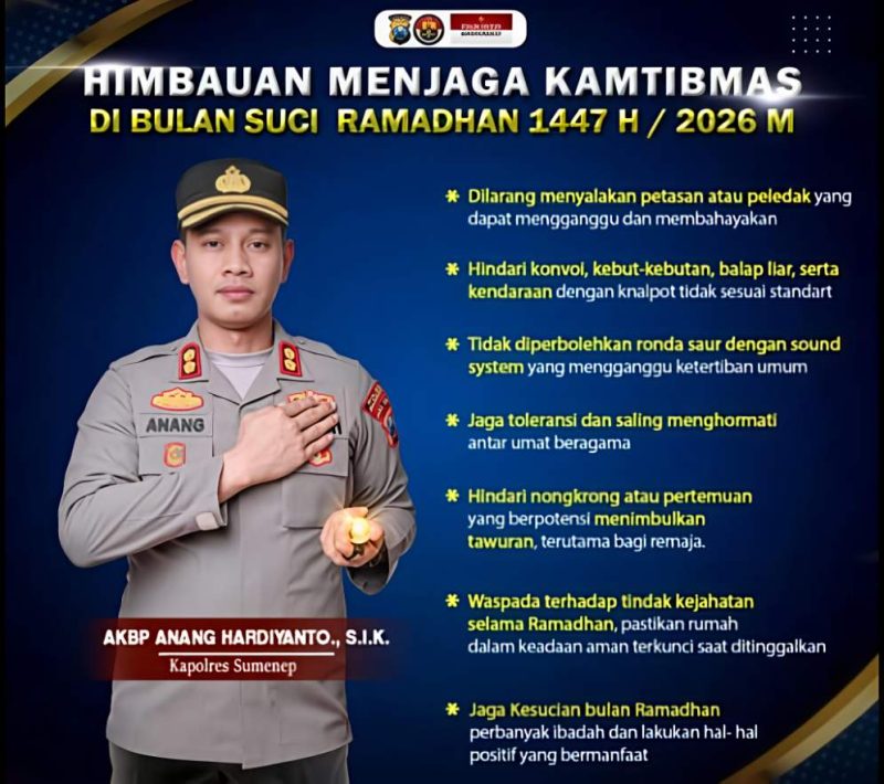 Pesan Tegas Kapolres Sumenep di Ramadhan 1447 H: Jaga Toleransi, Hindari Tawuran, Amankan Rumah Saat Tarawih