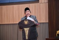 Wakil Bupati Sumenep KH. Imam Hasyim SH MH di Acara LKPJ Bupati Sumenep 2025 di Kantor Sekwan DPRD, Selasa (31/03/2026)