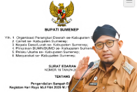 Bupati Sumenep Achmad Fauzi Wongsojudo Dengan Latar Belakang Surat Edaran 2026 i