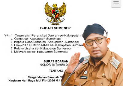 Bupati Sumenep Achmad Fauzi Wongsojudo Dengan Latar Belakang Surat Edaran 2026 i