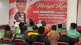 Merajut Kasih di Penghujung Ramadan, Said Abdullah Santuni Ratusan Ojol Sumenep