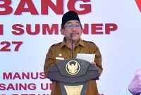 Wakil Bupati Sumenep KH. Imam Hasyim, S.H.,M.H., Di Acara Musrenbang RKPD tahun 2027 di Pendopo Agung Keraton Sumenep, Senin (30/3/2026).
