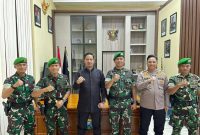 Danyonif TP 931/ Ksatria Jokotole Sambangi Kapolres Sumenep, Komitmen Bersama Jaga Stabilitas Keamanan Daerah